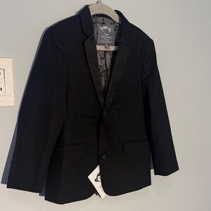 NWT Appaman Black Boys' Satin-Trim Tuxedo Jacket